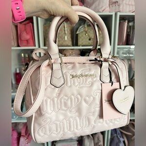 Juicy Couture Pink Powder Blush Quilted Fame Satchel